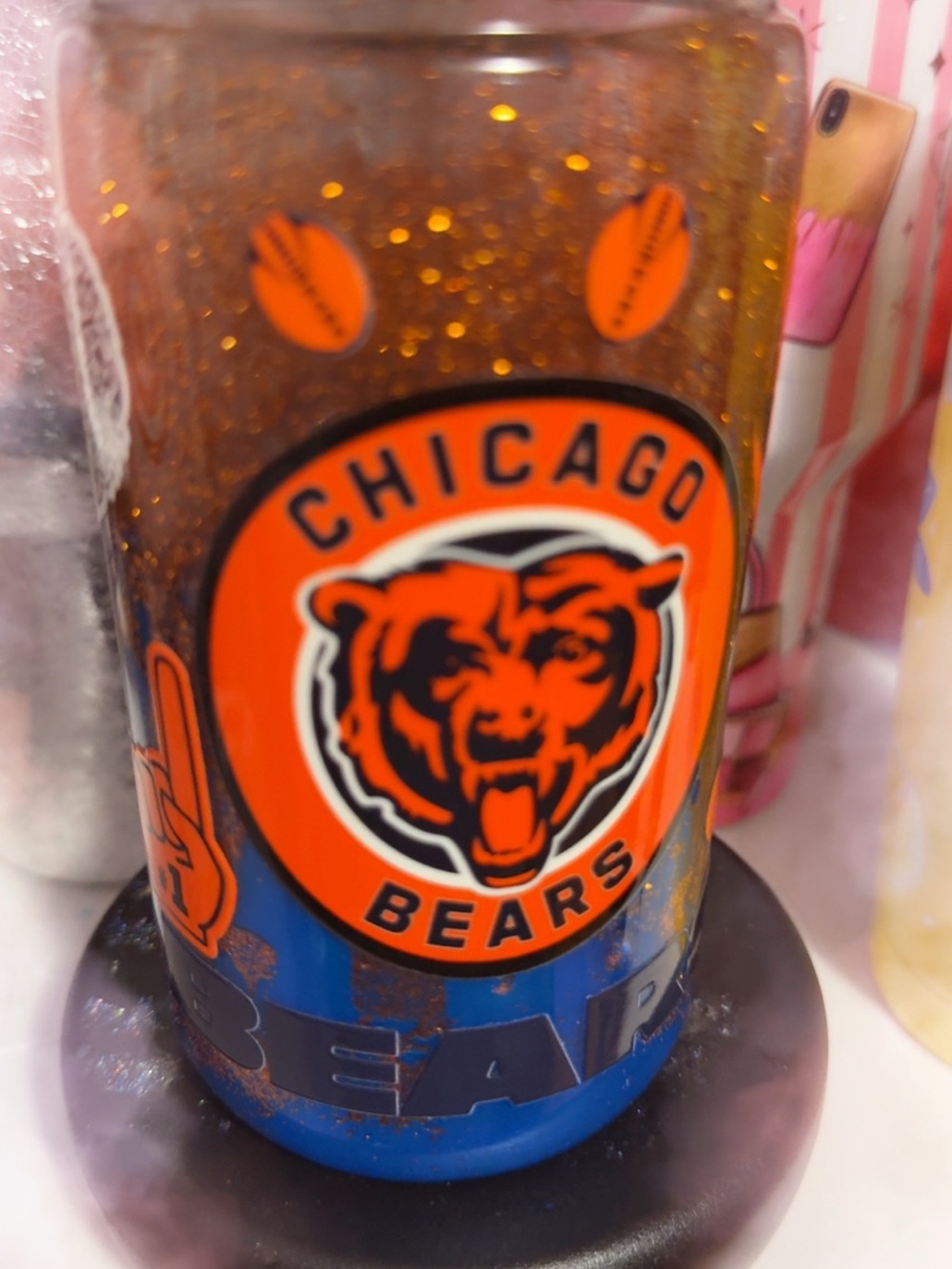 Chicago Bears 16oz Acrylic Snow Globe Tumbler